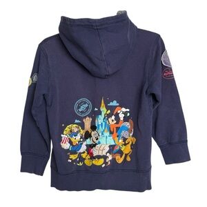 Disney Parks Walt Disney World Character Patch Full Zip Sweatshirt Jacket Small